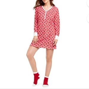 NEW! CHARTER CLUB Soft Fleece Waffle Knit Sleep Shirt & Slipper Socks Gift Set.